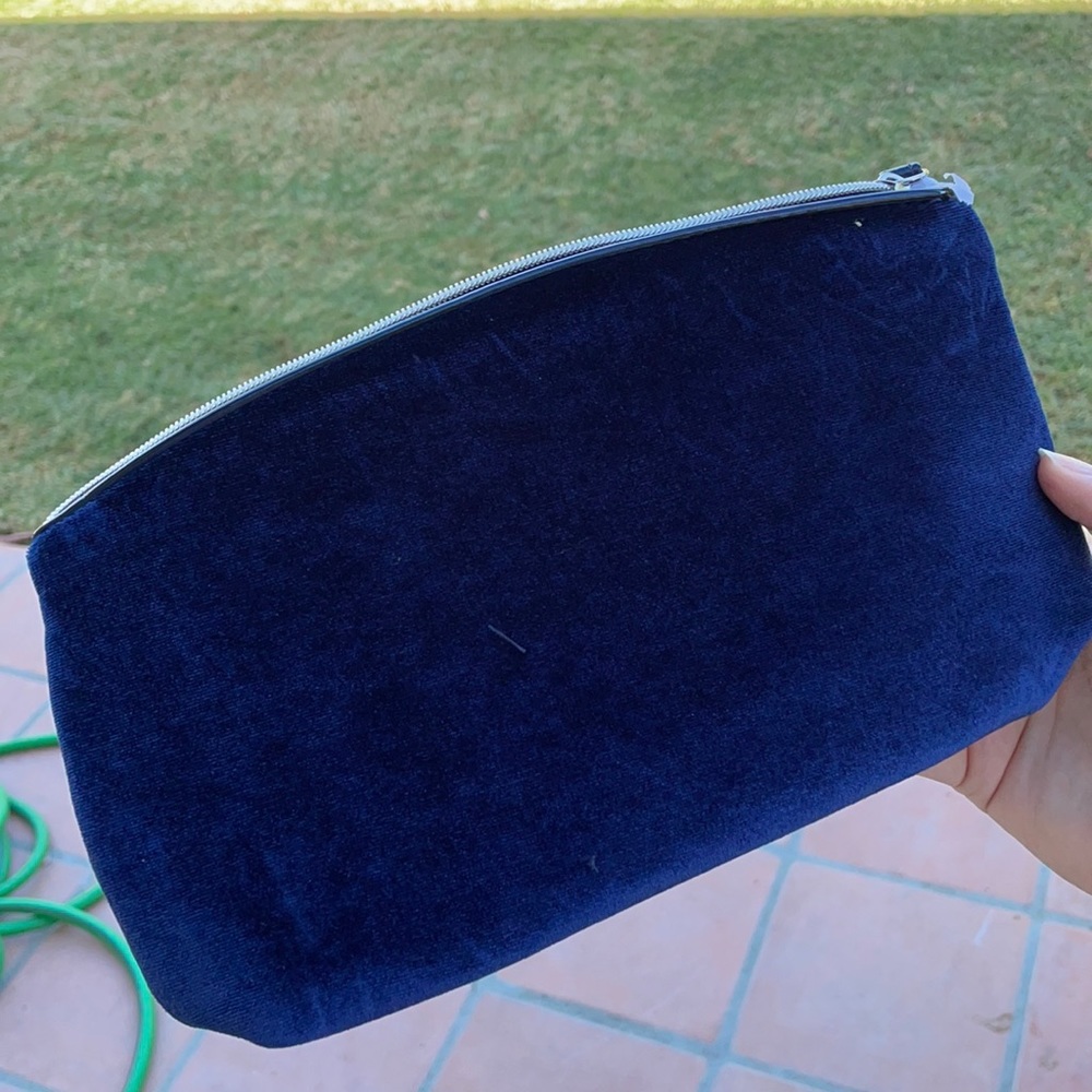 Dark Blue Velvet Lancôme Makeup pouch